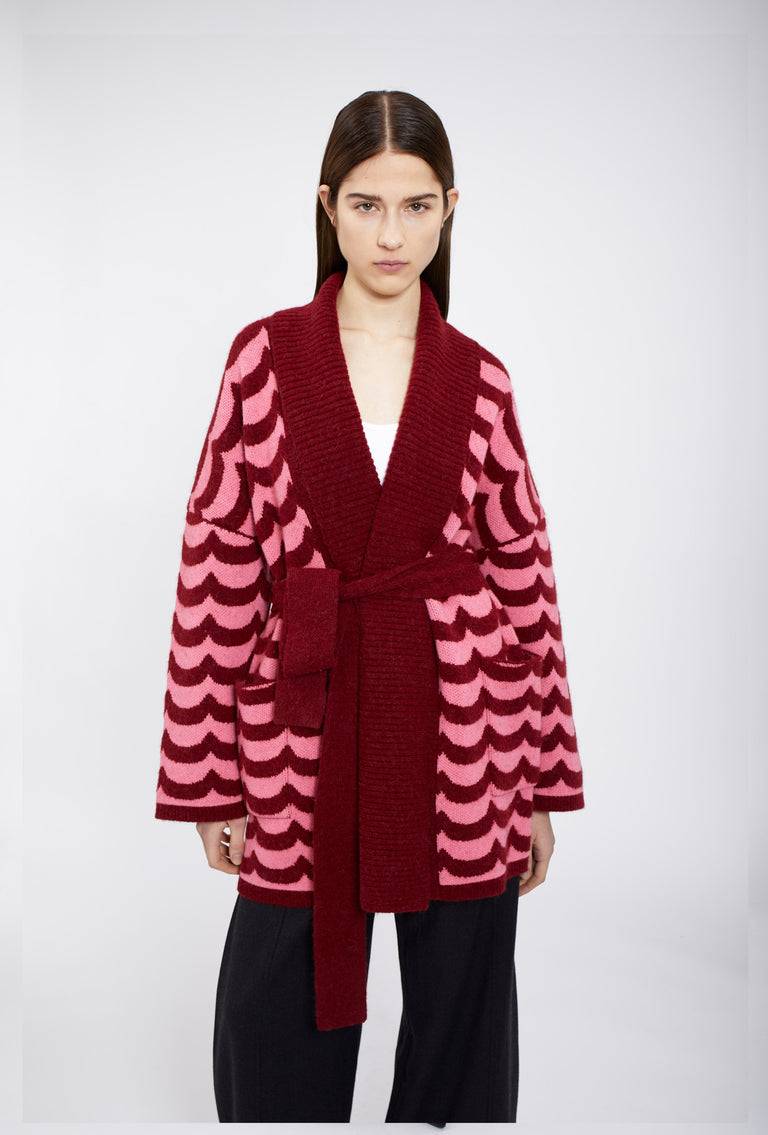 Odeeh Waves Cardigan, Pomegranate Weihnachtsangebot