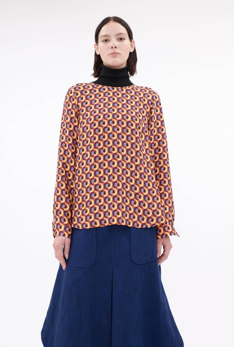 Odeeh Arabesques Bluse, Brick red Vatertagsangebot