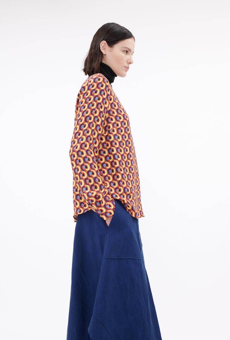 Odeeh Arabesques Bluse, Brick red Vatertagsangebot