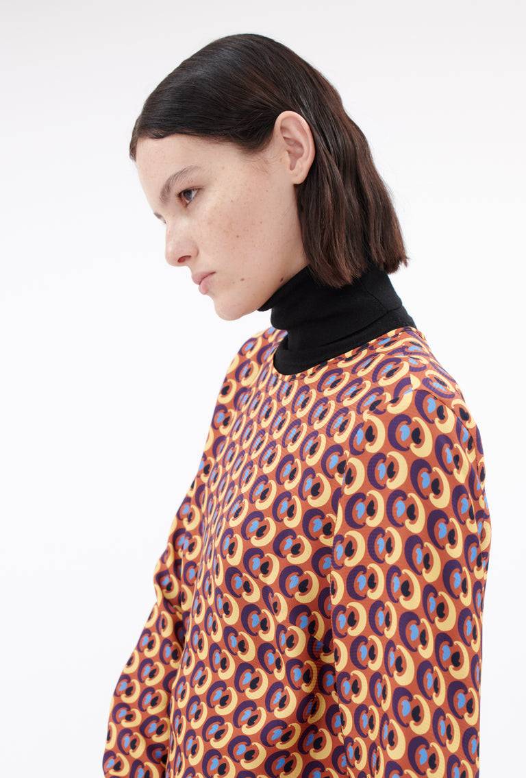 Odeeh Arabesques Bluse, Brick red Vatertagsangebot