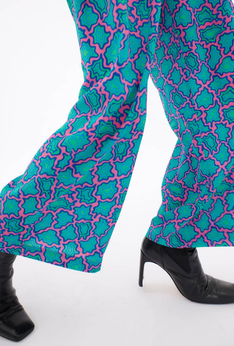 Odeeh Memphis Achats Crepe de Chine Hose, Carribean Green Bestseller