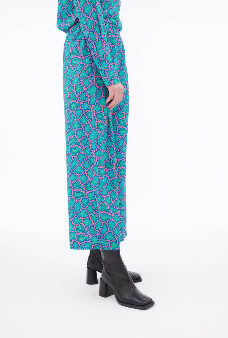 Odeeh Memphis Achats Crepe de Chine Hose, Carribean Green Bestseller