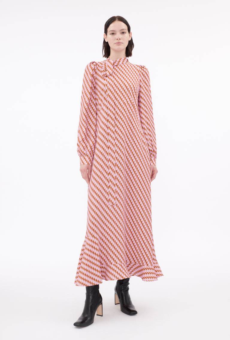 Odeeh Diagonal Waves Kleid, Candy Räumungsverkauf
