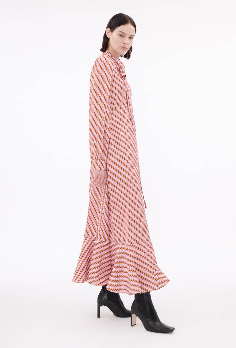 Odeeh Diagonal Waves Kleid, Candy Räumungsverkauf