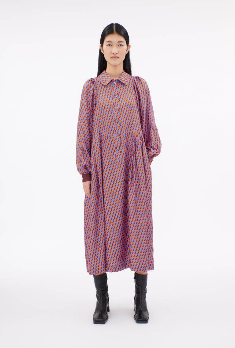Odeeh Baisers Silk Twill Kleid, Cobalt Kauf eins, bekomm eins gratis