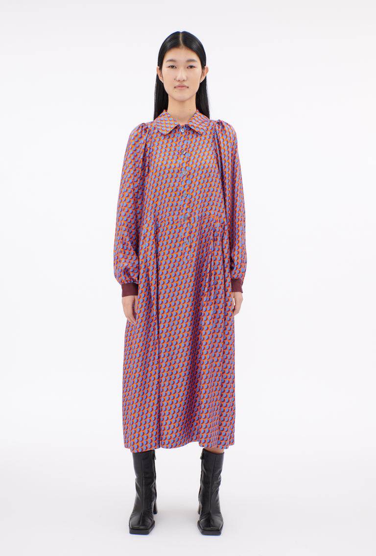 Odeeh Baisers Silk Twill Kleid, Cobalt Kauf eins, bekomm eins gratis