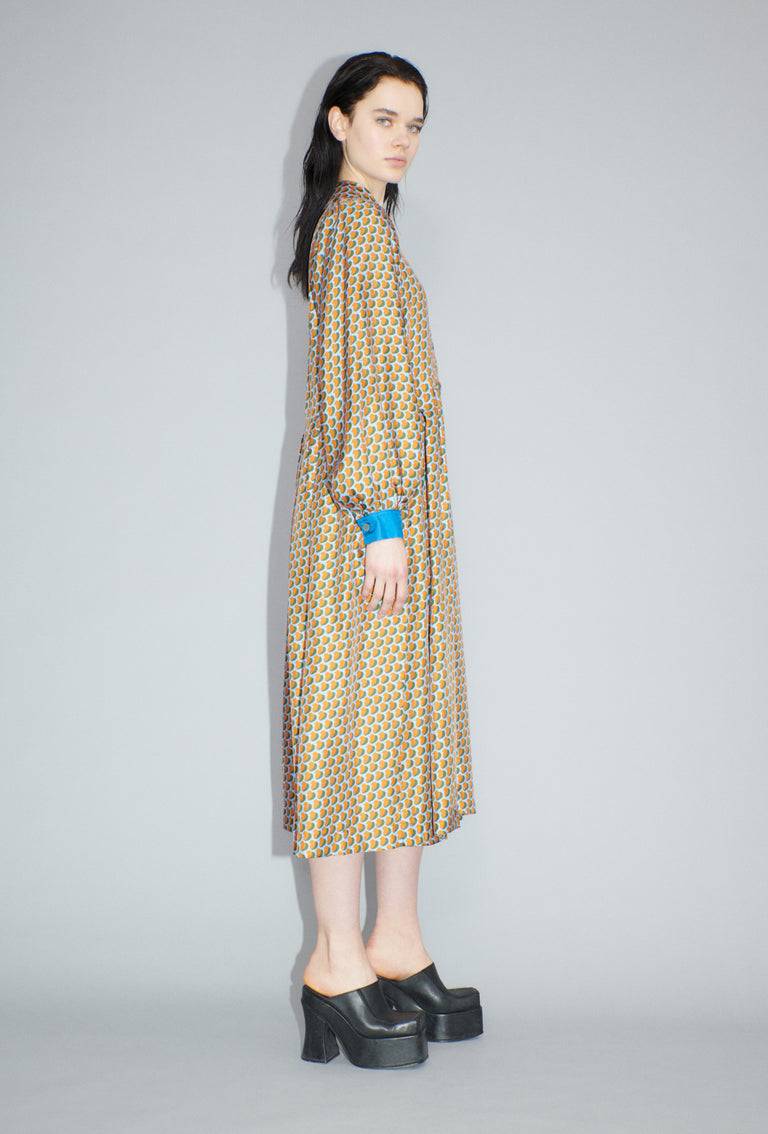 Odeeh Baisers Silk Twill Kleid, Saffran Sonderangebote