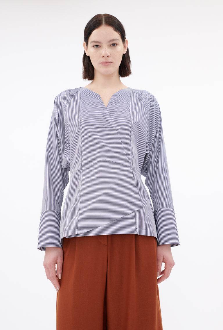 Odeeh Stripes Bluse, Navy White Wochenangebot