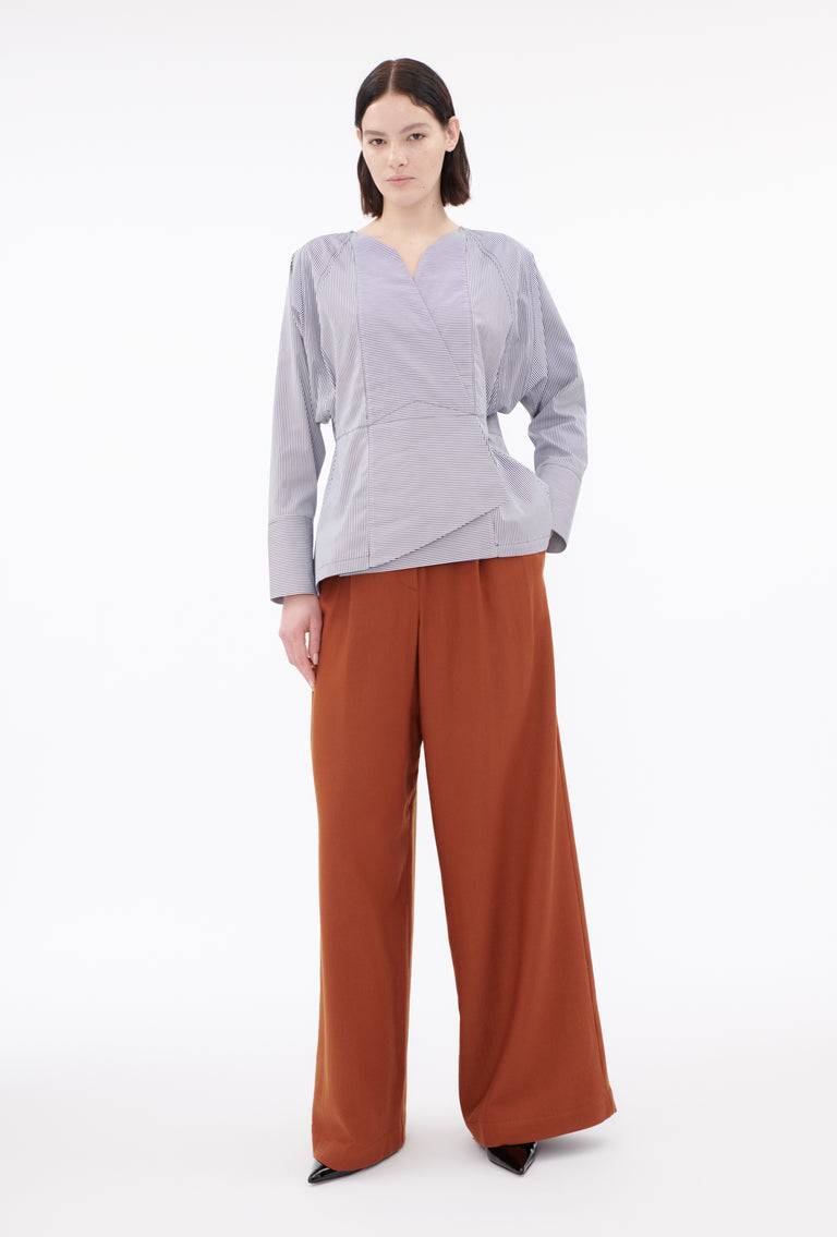 Odeeh Stripes Bluse, Navy White Wochenangebot