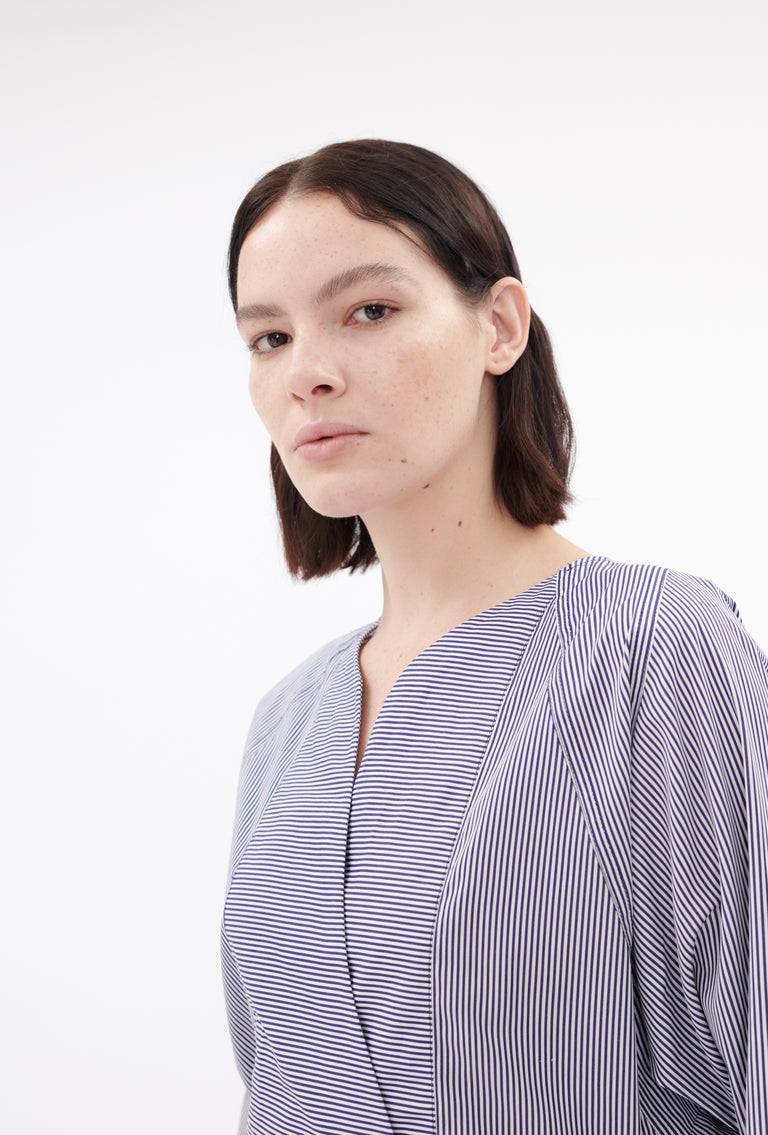 Odeeh Stripes Bluse, Navy White Wochenangebot