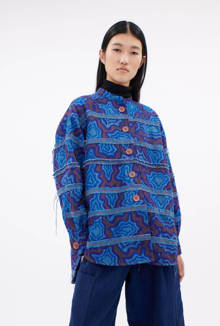 Odeeh Achats, Big Bluse, Light Indigo Begrenzte Freigabe