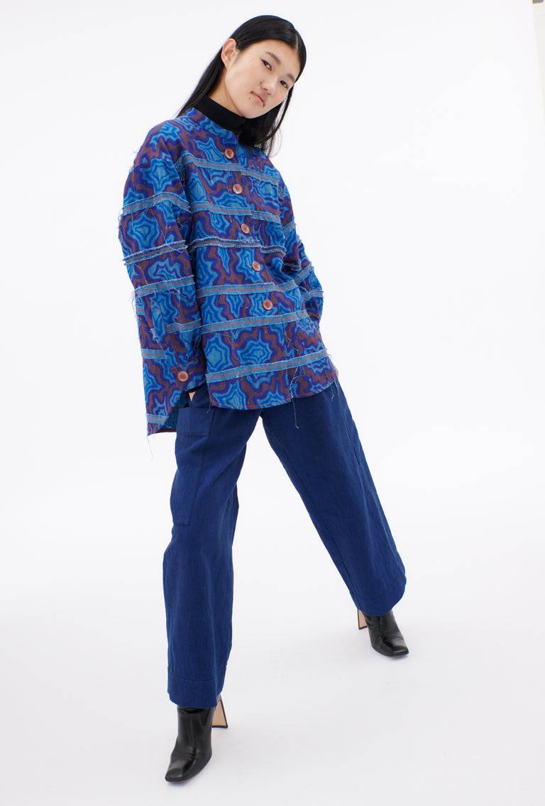 Odeeh Achats, Big Bluse, Light Indigo Begrenzte Freigabe