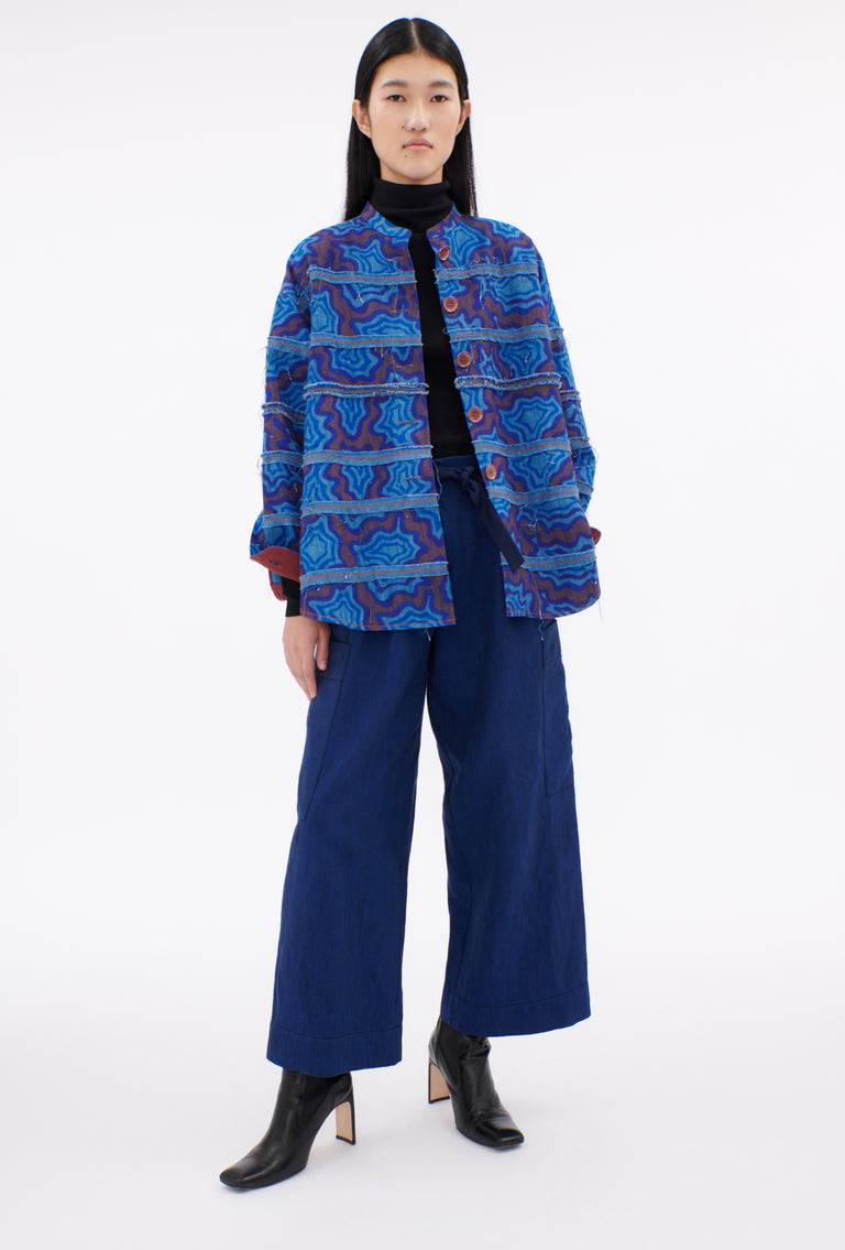 Odeeh Achats, Big Bluse, Light Indigo Begrenzte Freigabe