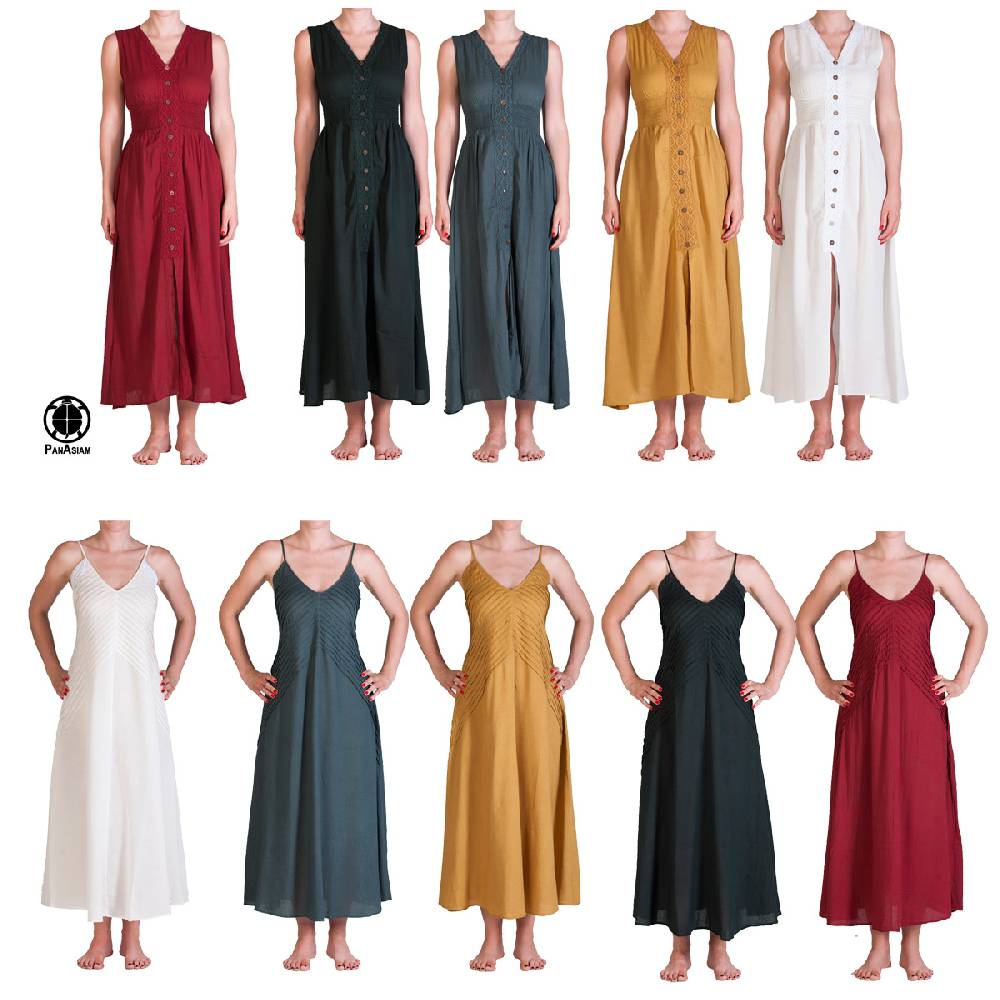 Panasiam Sommerkleid aus Baumwolle | verschiedene Schnitte Blitzverkäufe