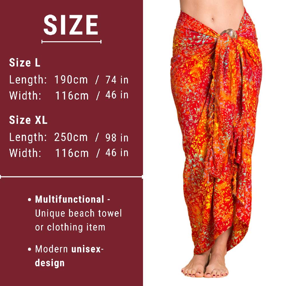 Panasiam Sarong Wachsbatik in zwei Größen Bis zu 65% Rabatt