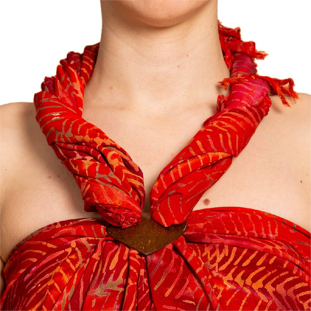 Panasiam Sarong Wachsbatik orangetöne Nur für heute
