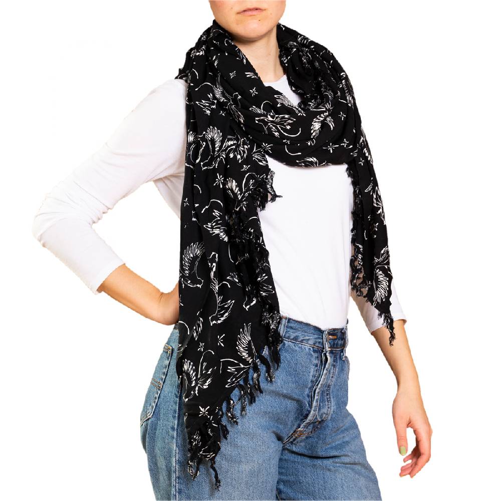Panasiam Sarong Wachsbatik schwarz-weiß Clearance-Verkauf