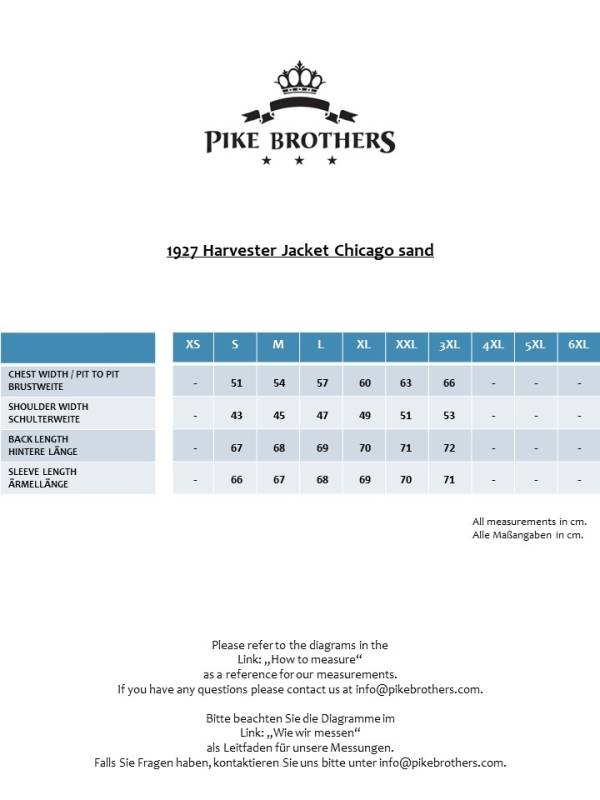 Pike Brothers 1927 Harvester Jacket Chicago sand Outlet