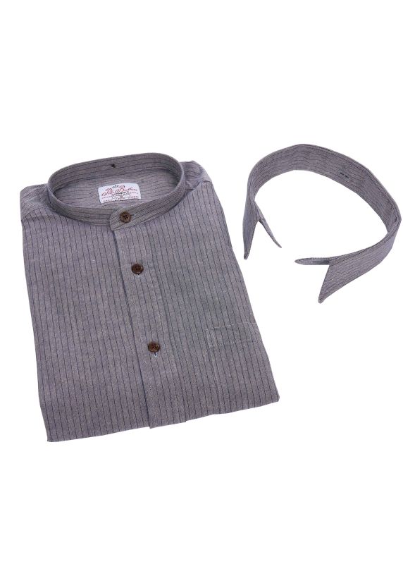 Pike Brothers 1923 Buccanoy Collar grey striped Auslauf