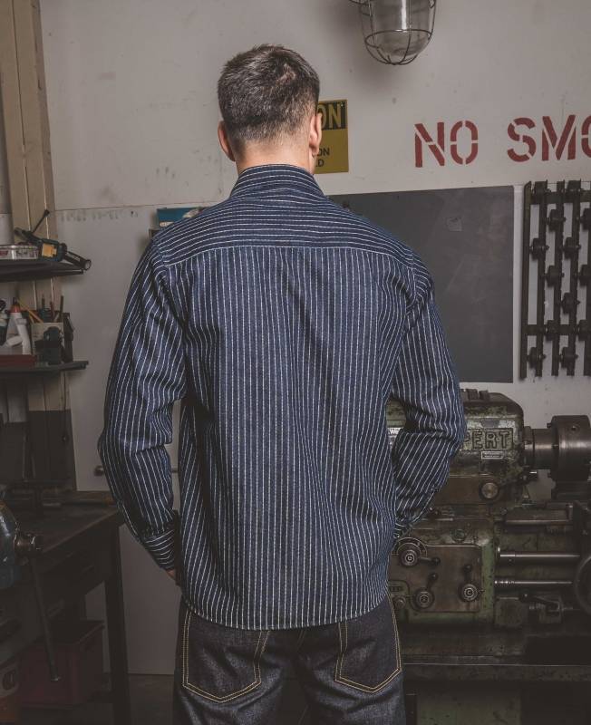 Pike Brothers 1937 Roamer Shirt blue wabash denim Online Outlet