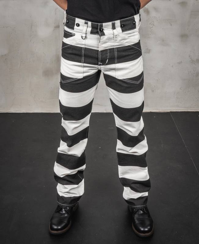 Pike Brothers 1936 Chopper Pant Alcatraz white Kostenlose Rückgabe