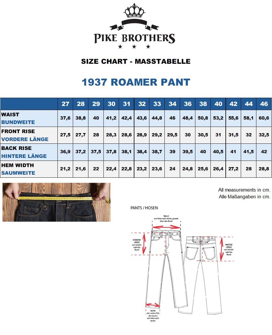 Pike Brothers 1937 Roamer Pant 11oz metal Bis zu 50% Rabatt