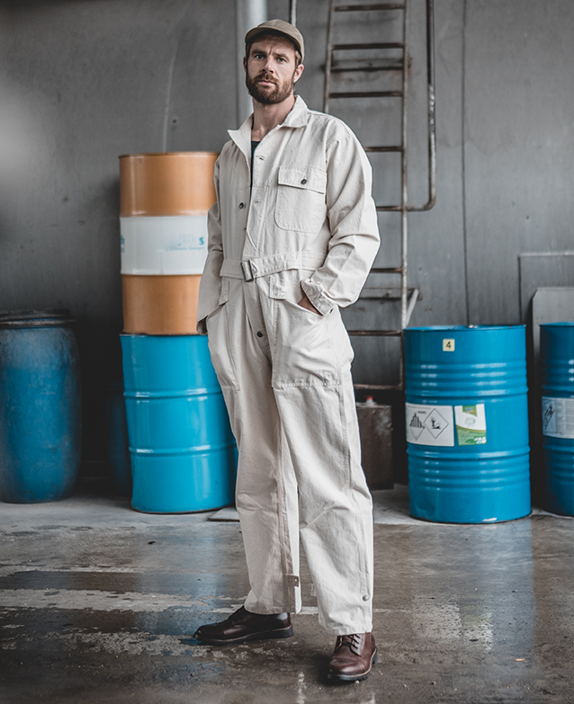 Pike Brothers 1938 Mechanic Coverall off white Kostenloser Versand international