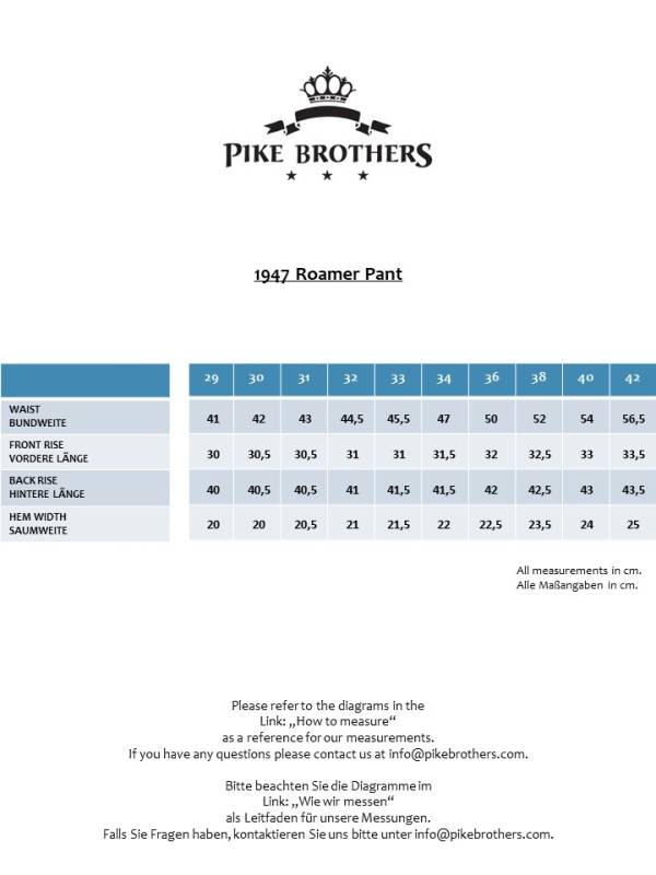 Pike Brothers 1947 Roamer Pant 15oz indigo Rabatte dieses Monats