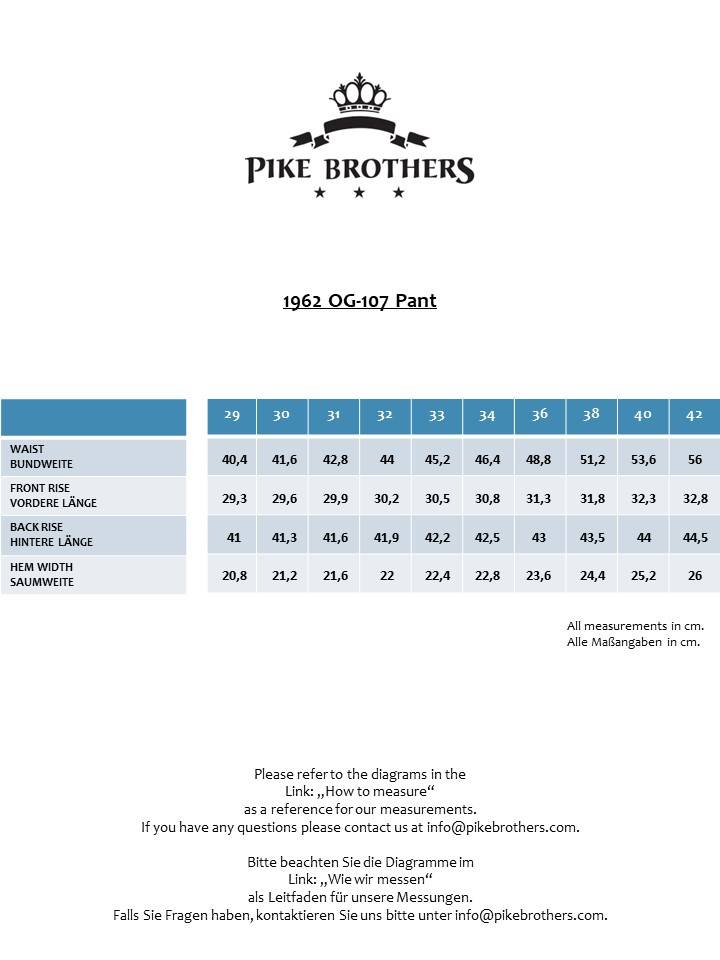 Pike Brothers 1962 OG-107 Pant navy W28 L34 Lagerräumung