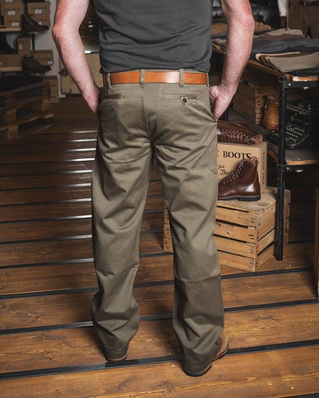 Pike Brothers 1940 Service Chino Leesville green Kostenlose Rückgabe