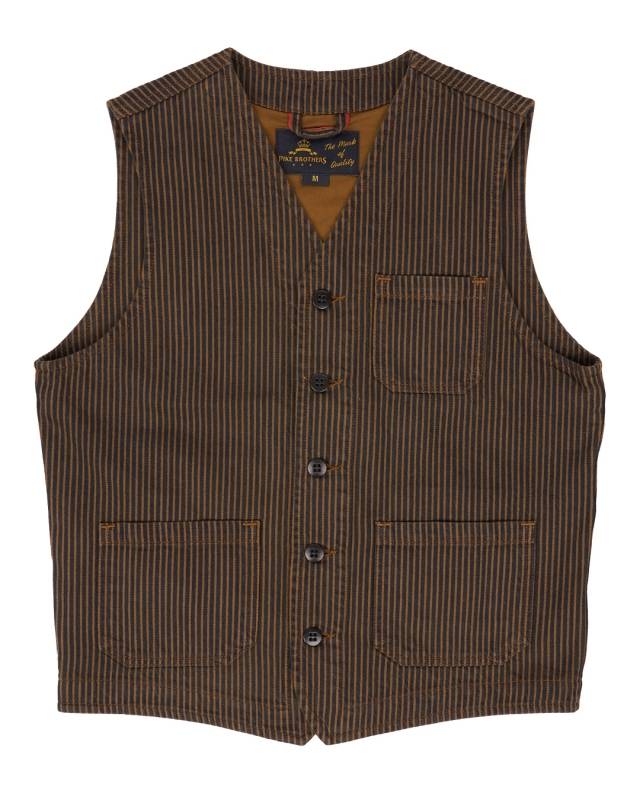Pike Brothers 1937 Roamer Vest hickory stripe brown Günstig kaufen