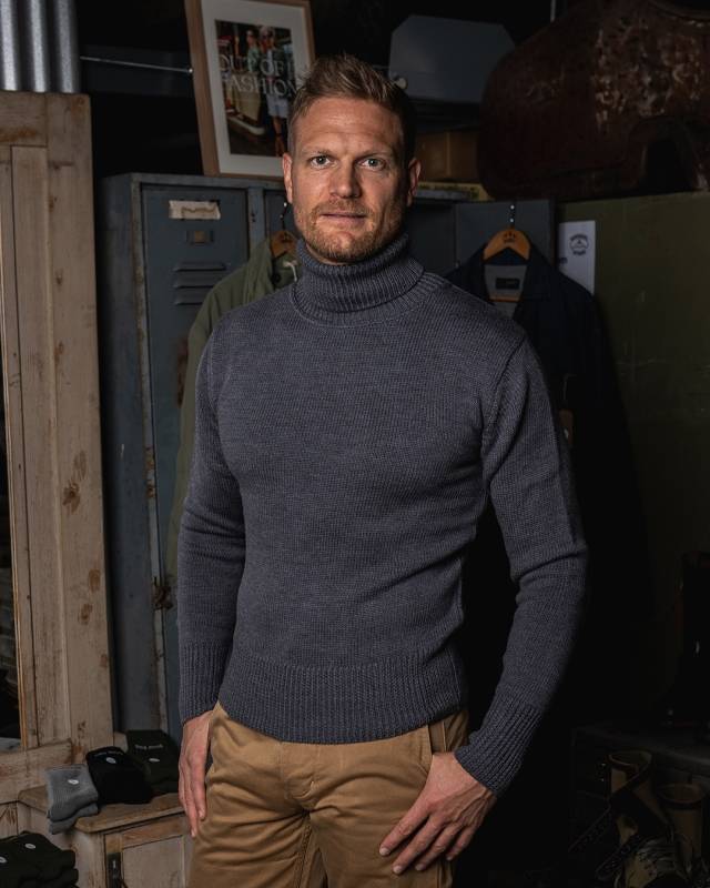 Pike Brothers 1923 Turtle Neck grey Weihnachtsangebot