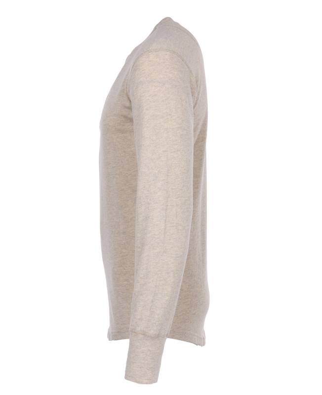 Pike Brothers 1927 Henley Shirt long sleeve ecru melange Große Rabatte