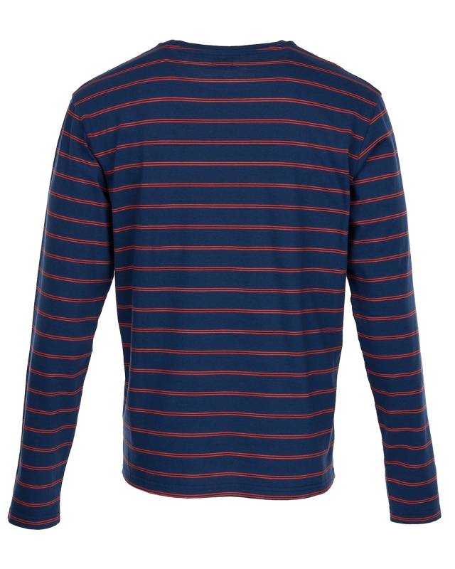 Pike Brothers 1964 Long Sleeve Torrence blue Sonderangebot der Fabrik