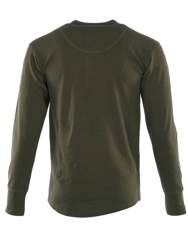 Pike Brothers 1927 Henley Shirt long sleeve Mojave green Nur noch ein Tag übrig