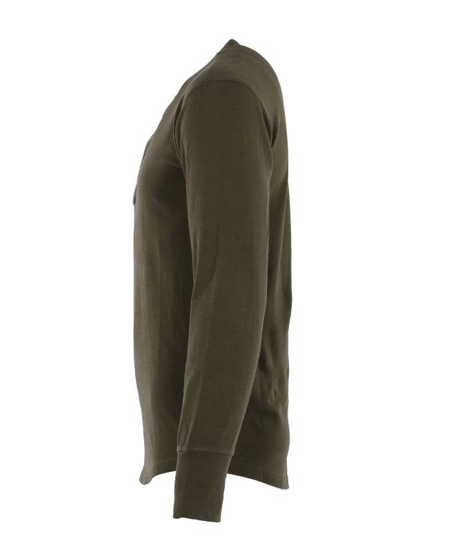 Pike Brothers 1927 Henley Shirt long sleeve Mojave green Nur noch ein Tag übrig