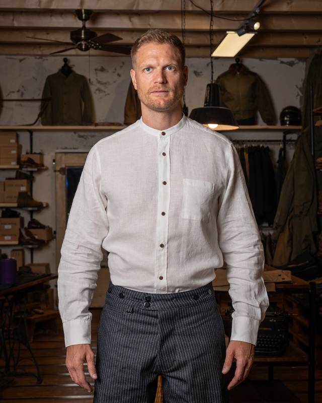 Pike Brothers 1923 Buccanoy Shirt linen ecru im Angebot