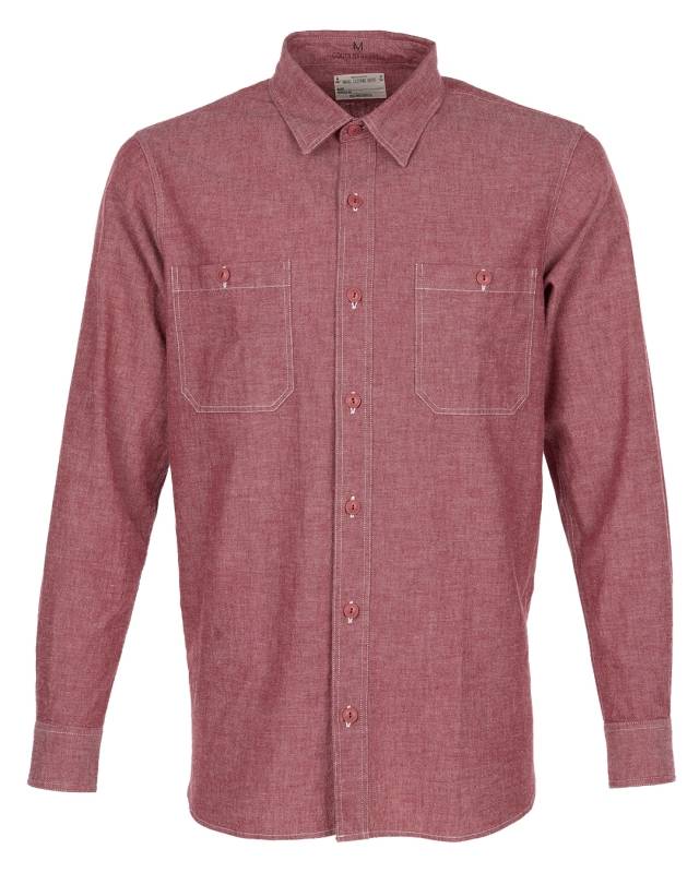 Pike Brothers 1940 USN Chambray Shirt Harbor Red Sonderangebot