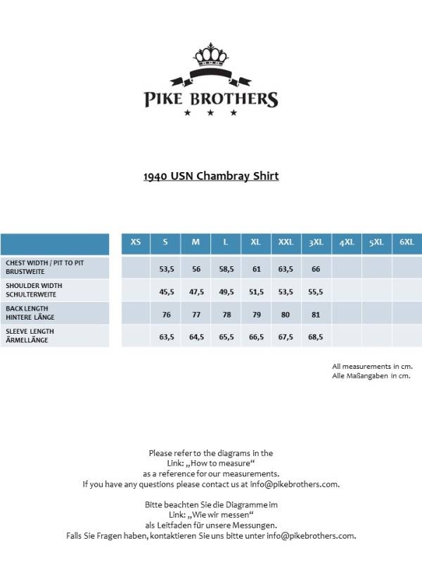 Pike Brothers 1940 USN Chambray Shirt Harbor Red Sonderangebot