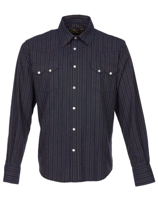 Pike Brothers 1963 Saw Tooth Shirt Navajo blue Cyber Monday
