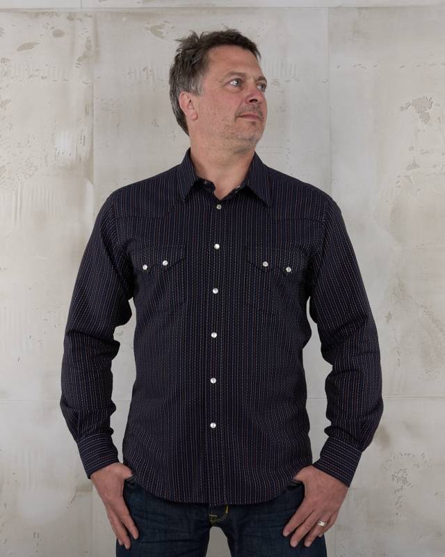 Pike Brothers 1963 Saw Tooth Shirt Navajo blue Cyber Monday