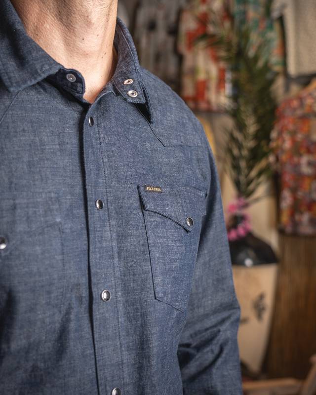 Pike Brothers 1952 Rider Shirt Japanese 9oz indigo Vatertagsangebot