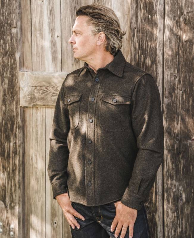 Pike Brothers 1943 CPO Shirt olive wool Neueste Mode