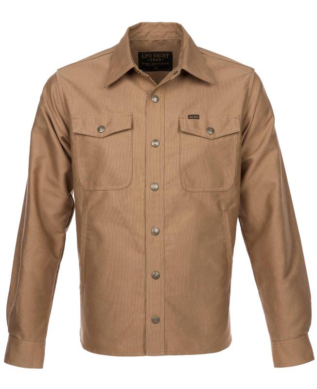 Pike Brothers 1967 CPO Shirt waxed khaki Kostenlose Rückgabe