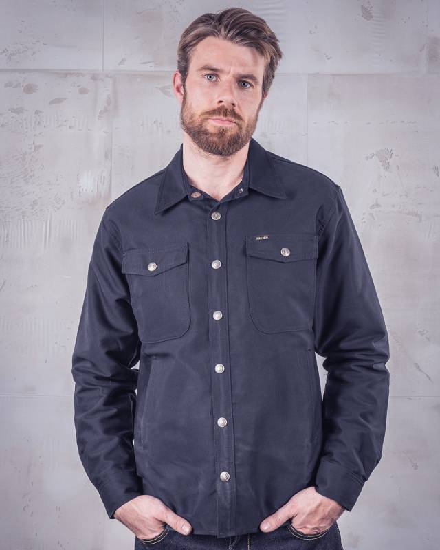 Pike Brothers 1967 CPO Shirt waxed blue Neueste Stile
