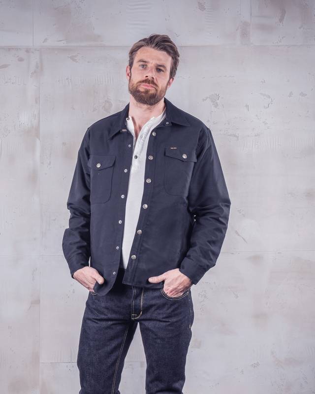 Pike Brothers 1967 CPO Shirt waxed blue Neueste Stile