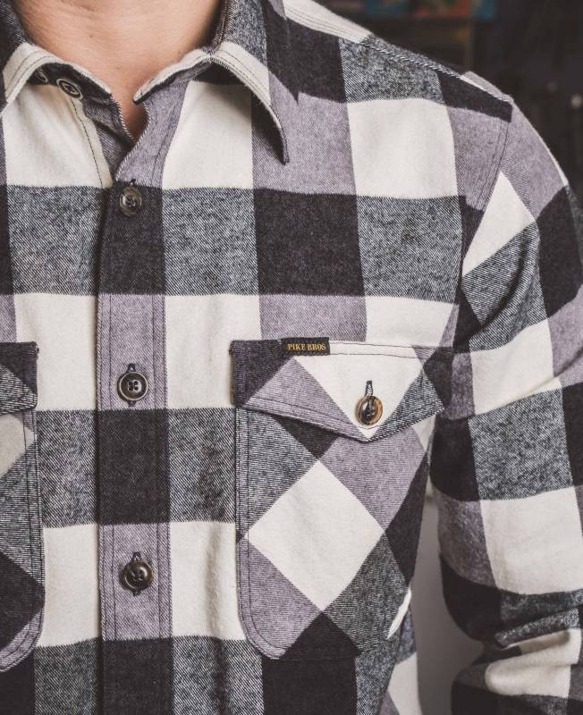 Pike Brothers 1943 CPO Shirt Buffalo white flannel Vierteljährliche Förderung