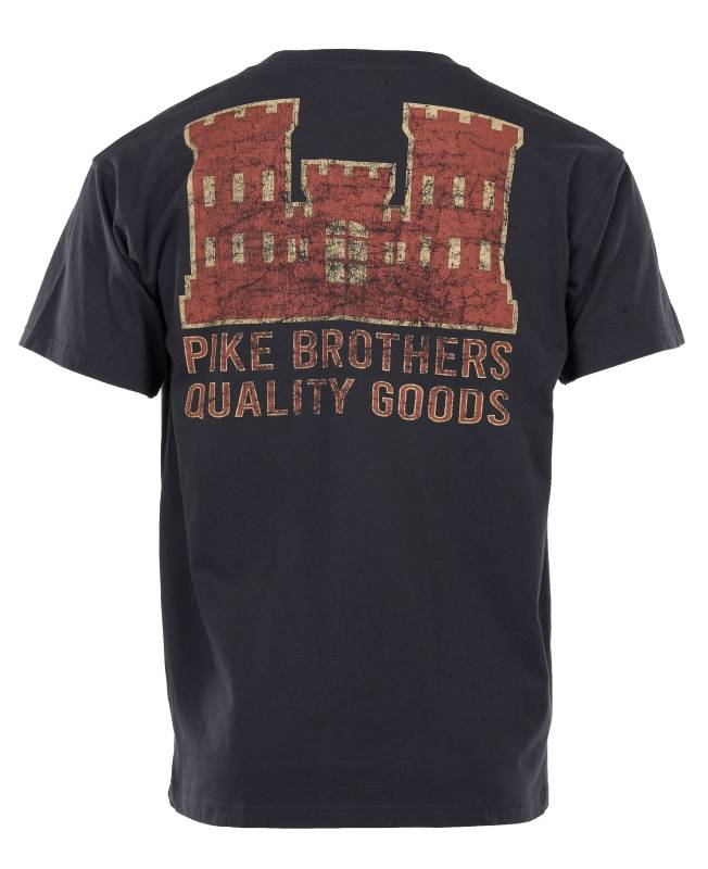 Pike Brothers 1969 Sports Tee Red Castle Logo Print Kostenloser Versand international