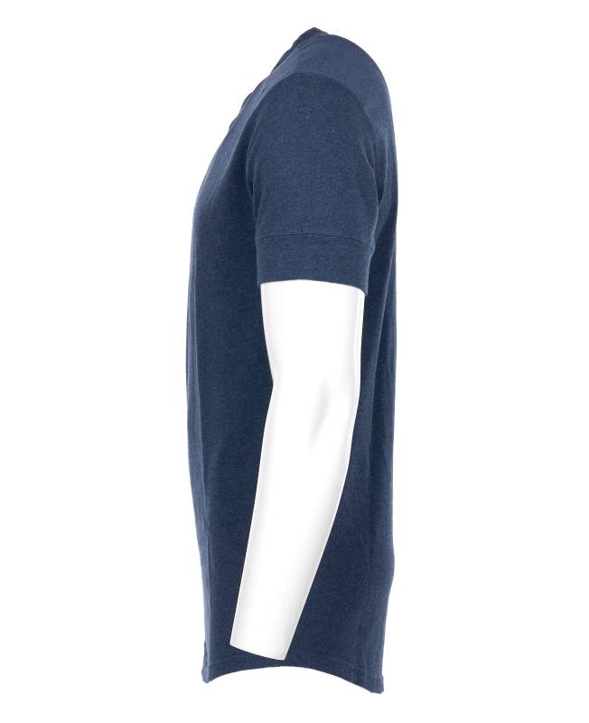 Pike Brothers 1927 Henley Shirt short sleeve indigo melange Sonderangebot