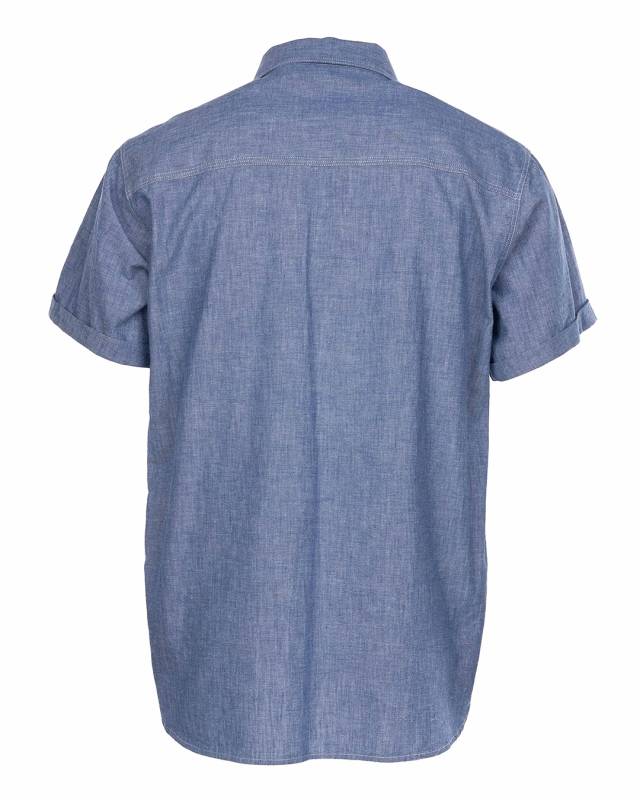 Pike Brothers 1937 Roamer Shirt Short sleeve blue chambray Begrenztes Angebot
